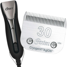 Klippemaskine ved siden af et Oster klippeskær