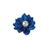 Elastik blomst i silke | Kongeblå