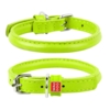 Wau Dog rundsyet læder halsbånd | Limegrøn