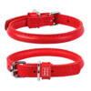 Wau Dog rundsyet læder halsbånd | Rød