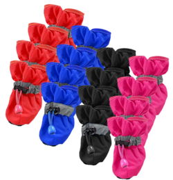 Bløde hundestøvler m. refleks | 4 stk