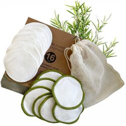 16 stk Bambus Vaskbare Rondeller