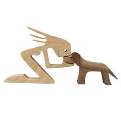 Dog Love træfigur sæt | Mørk hund