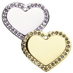 Diamant hundetegn Hjerte Large