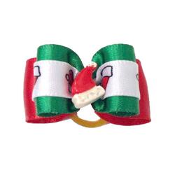 Silke julesløjfe med nissehue