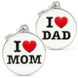 My Family | Hundetegn I Love Mom/Dad 3 cm