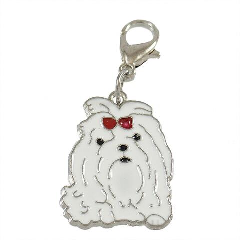Charms m. hunderacer - Malteser / coton de tulear