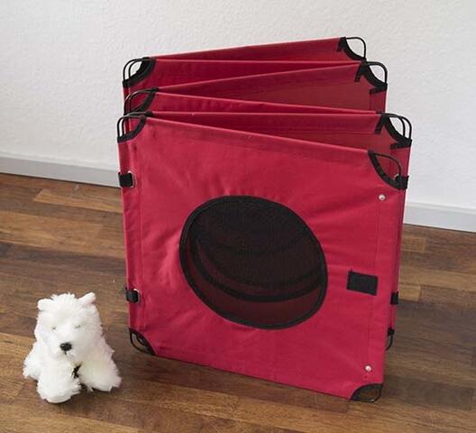 Rød hvalpegård 6 fag | Foldes let sammen som harmonika