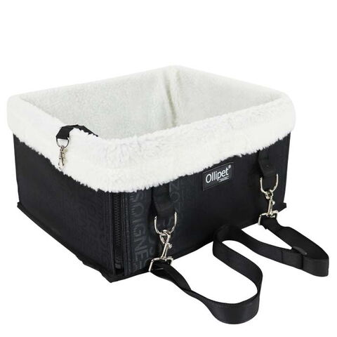 Luksus biltaske m. lammeskind     I Sort