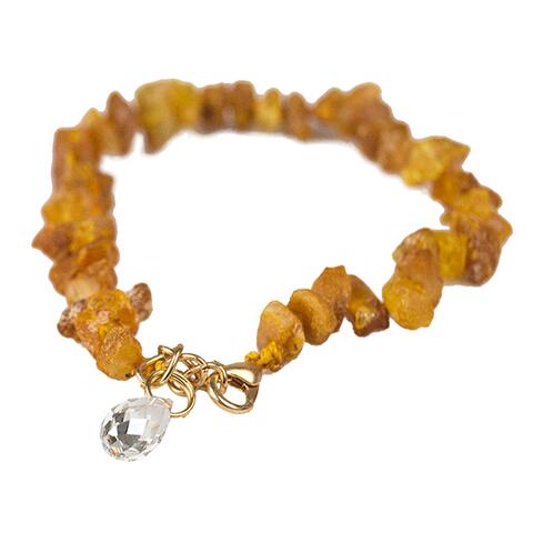 Mini ravkæde med Swarovski sten