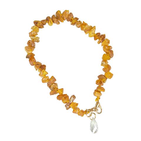 Mini ravkæde med Swarovski sten