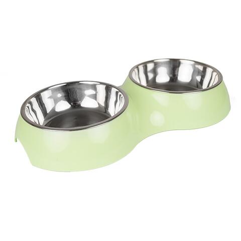 FRESH dobbelt madskål lysegrøn