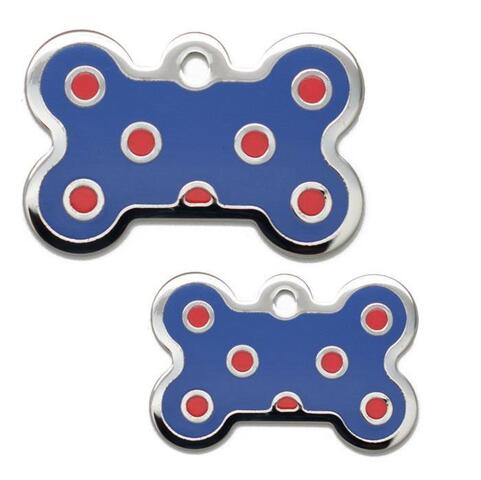 Ollipet hundetegn | Blå med røde prikker