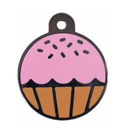 Cupcake hundetegn | Ollipet - Lyserød