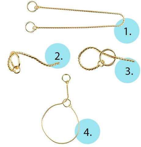 Udstillingskæde i guld | flere størrelser