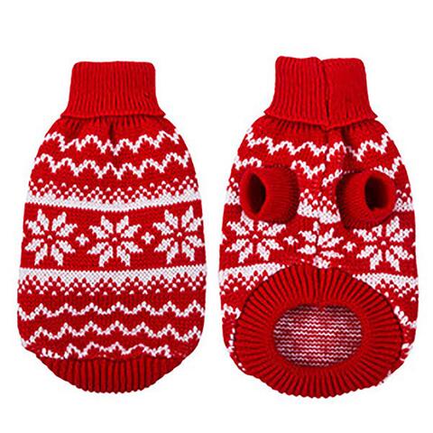 Hundesweater med snefnug