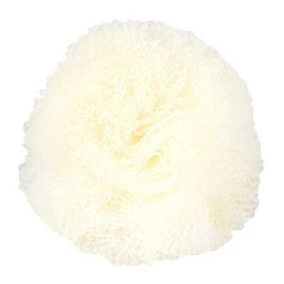 Pompom hårpynt råhvid