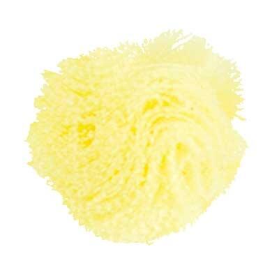 Pompom hårpynt lysegul