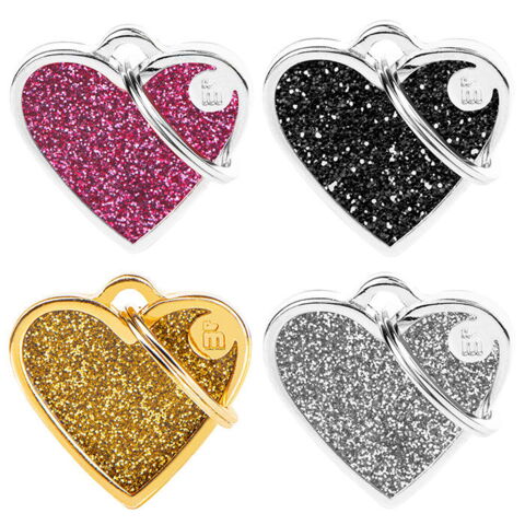 My Family | Hundetegn Hjerte m. glimmer