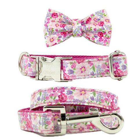 Ollipet City halsbånd/linesæt | Lyserød blomst