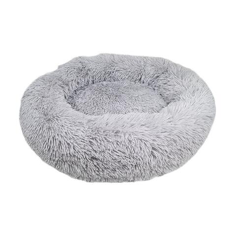 Soft Cloud Donut Hundeseng | Lysegrå