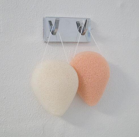 Dråbeformet Konjac svamp pet | 100% naturlig | med snor til ophæng