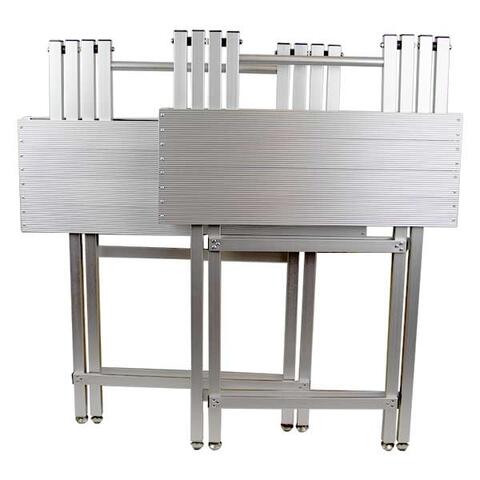 Kiss LightGroom Trimmebord - her vist i sølv variant | Størrelses forskel | Sammenklappet