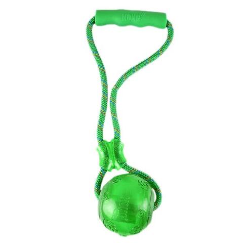 KONG Squeezz ball med håndtag | Grøn