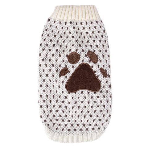 Comfy Hundesweater med poteaftryk | Medium