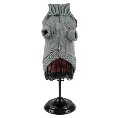 Grå julesweater med sødt rensdyr | under maven