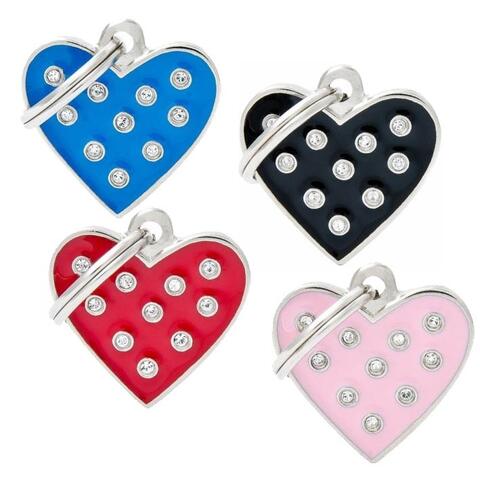 My Family | Hundetegn Hjerte m. swarovski sten