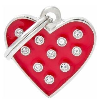 My Family | Hundetegn Hjerte m. swarovski sten