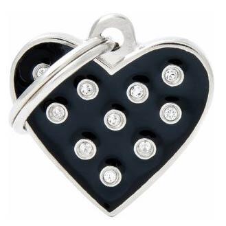 My Family | Hundetegn Hjerte m. swarovski sten