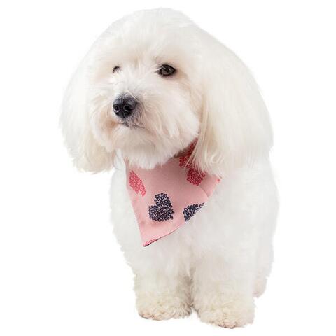 Lyserød bandana med hjerter