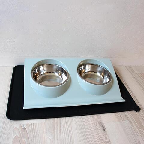 Ollipet Tilt Diner Dobbelt Madskål | Lyseblå