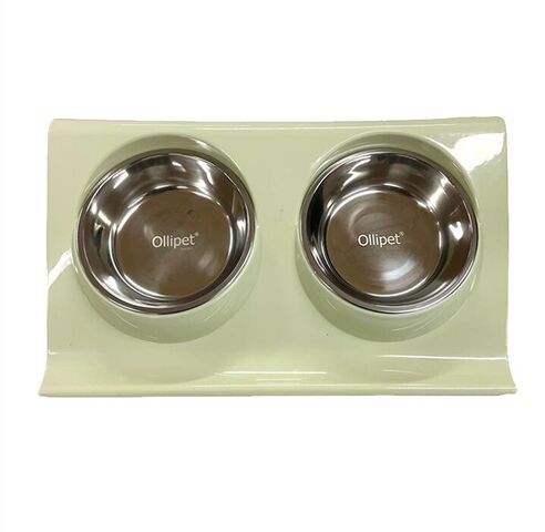 Ollipet Tilt Diner Dobbelt Madskål | Lysegrøn