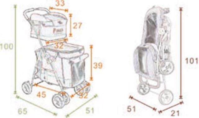 Piches Twin hundeklapvogn med to separate kabiner