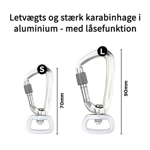 DOG Copenhagen Rope Line - størrelsesforskel karabinhage