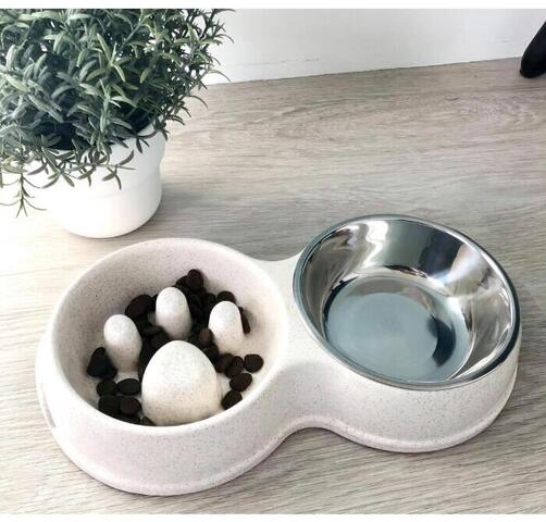 Bambus slow feeder skålsæt