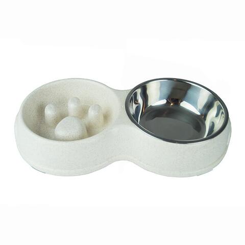 Bambus slow feeder skålsæt