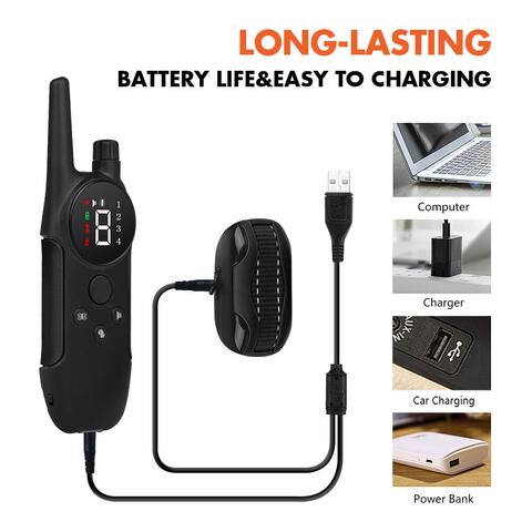 Antigø-halsbånd med lyd og vibration - fjernbetjent fra op til 600 meter