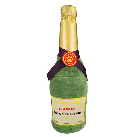Plys Champagneflaske hundelegetøj I Medium
