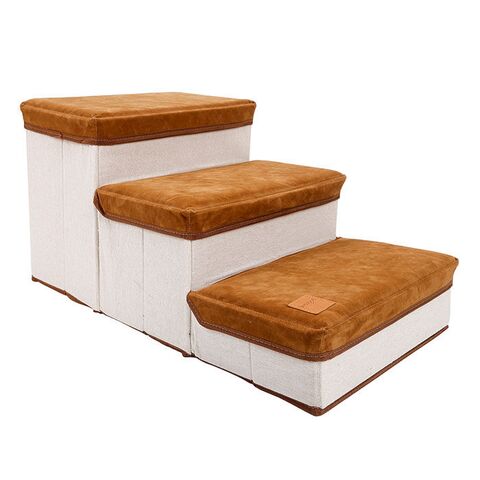 Mål på foldbar hundetrappe med opbevaring | Brun