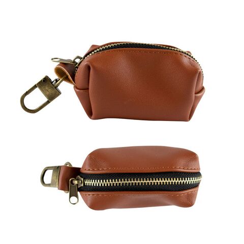 Ollipet leather poop bag | Brown