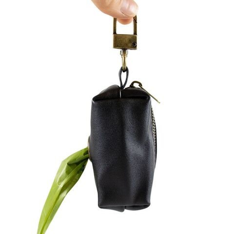 Ollipet leather poop bag | Black