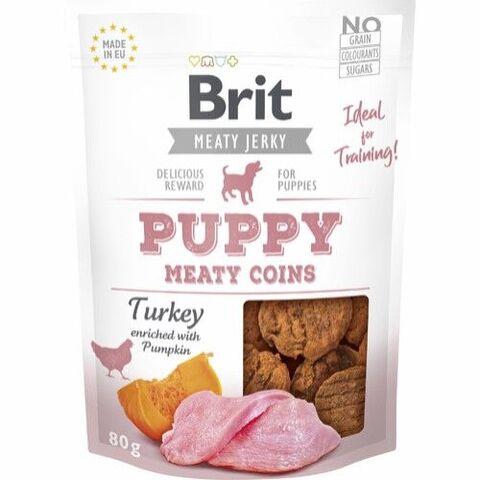 Brit Jerky Puppy Turkey Meaty Coins