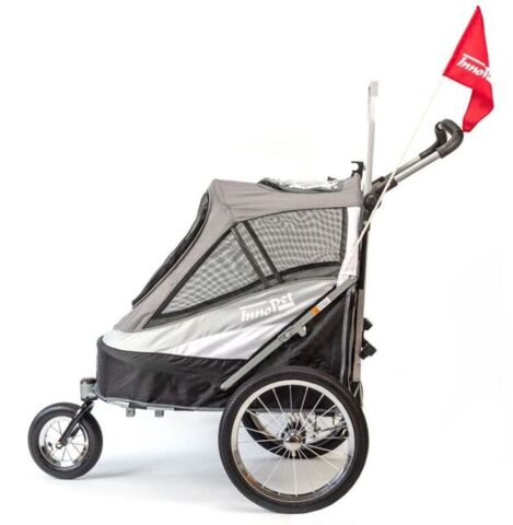 Innopet hundeklapvogn model Sporty Dog Trailer inkl. trimmebordsplade, regnovertræk og cykelstang