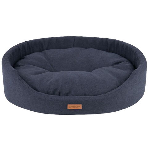 Amiplay Oval Hundeseng | Sort