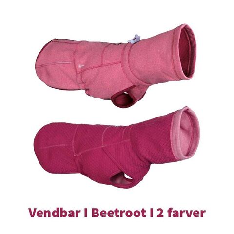 Hurtta Razzle Dazzle Midlayer Jakke | Beetroot I vendbar så du får 2 farver i én