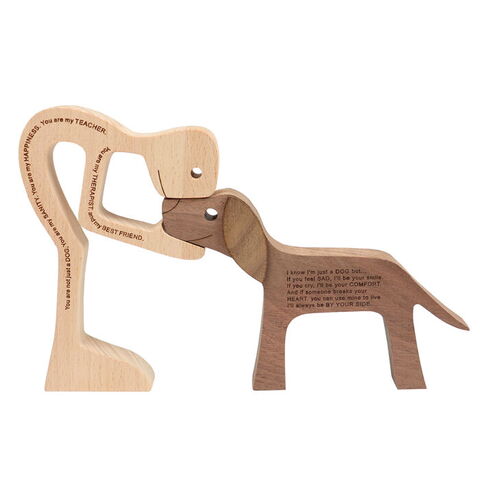 Dog Love træfigur sæt | M. tekst